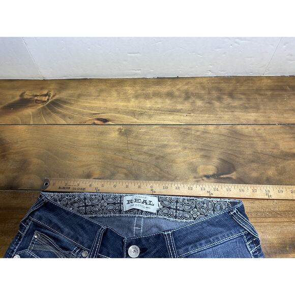 Ariat REAL Denim Women's Ivy Mid Rise Straight Leg Blue Denim Jeans 32R - Picture 8 of 10